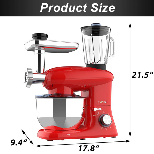 Kuppet 3 in 1 with Multifunction 6 Speed 6 Qt. Stand Mixer & Reviews